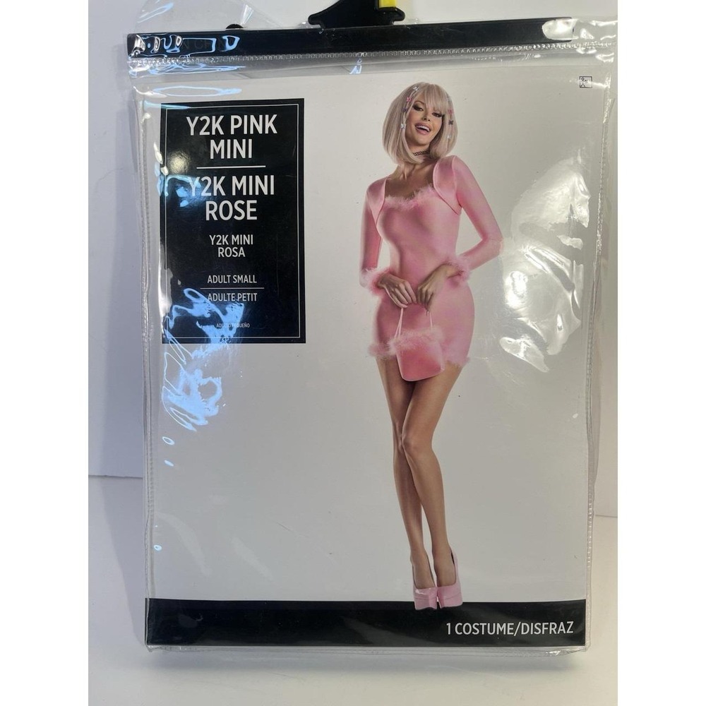 Y2K Pink Mini Rose Women's Halloween Costume Adult Small Pink Doll Style NWT